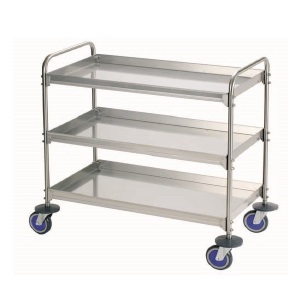 CARRO SERVICIO LOZA 3 BANDEJAS MOD 150 INOX 18/8                                                                                                                                                                                                                                   